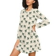 thumbnail image 3 of joogoo Green Bows Women's Long Sleeve Nightgown Sleepwear L, 3 of 8