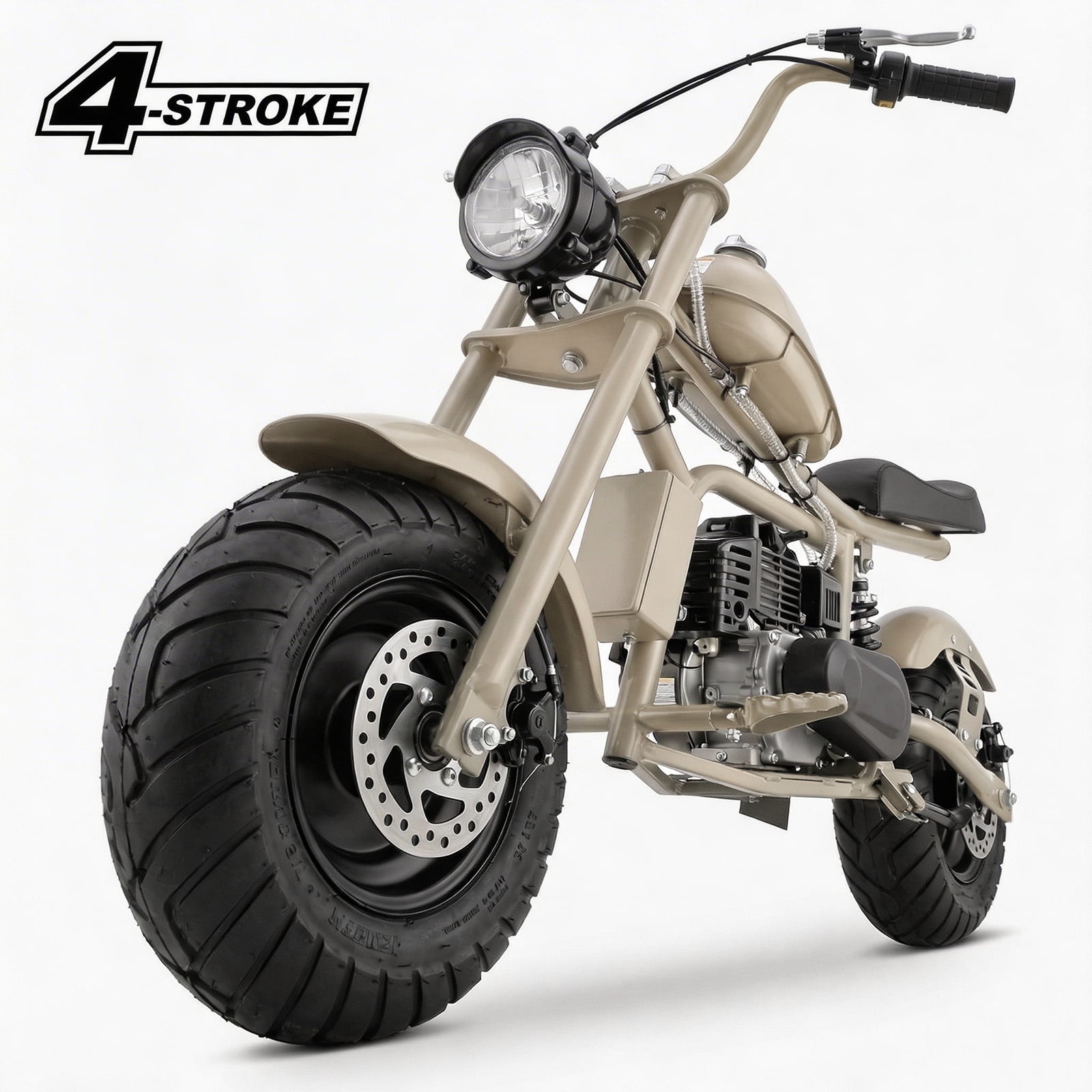 QEASET 39cc Gas Mini Bike,4-Stroke, Off-Road Ride-On Motorcycle, Top Speed 18 mph, 165 lb Capacity, Black