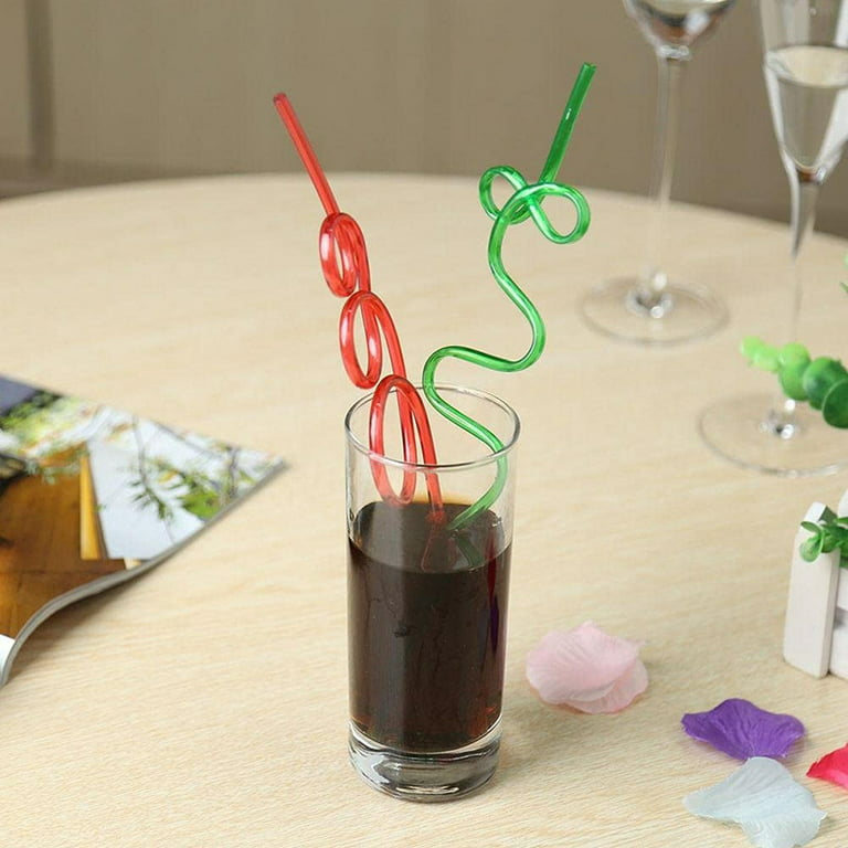  30 pcs Crazy Straws Silly Straws Plastic Straws Reusable  Drinking Straws forClassroom Activities Valentines Day Gift Christmas  Birthday Wedding Party Supplies : Health & Household