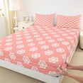 thumbnail image 3 of Homewish Kawaii Cherry Blossoms Bed Sheets, Flower Floral King Sheets, Princess Cute Cartoon Lightweight Room Decor, 4pcs, 3 of 7