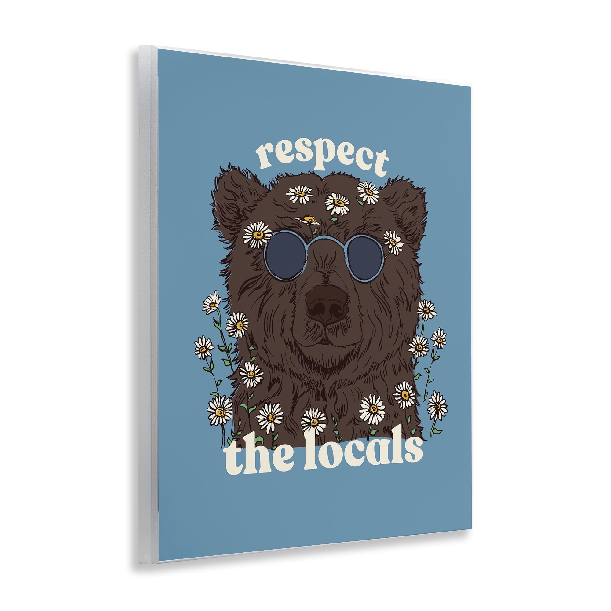 Stupell Industries Respect The Locals Bear Wall Plaque Art, design by Two If By Sea Studios