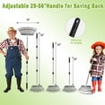 thumbnail image 4 of West Bay 56" Rake for Leaves, 25 Tines Heavy Duty Adjustable Metal Garden Rake Set with Leaf Scoops & Collector Bag, 3-in-1 Leaf Collection Tool for Yard Lawns, 4 of 8
