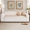 thumbnail image 4 of CJC Plush Couch Sofa Cover for Pet Dogs Washable Non-Slip Couch Covers for 3 Cushion Sofa Pet Friendly (Light Brown, 27.6" x 70.9"/70 x 180cm), 4 of 12
