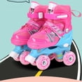 thumbnail image 4 of Toystoory Patines de ruedas de 2 piezas para niños de 6 a 12 años, transpirables, con ruedas de colores que parpadean. Patines de ruedas para Ropa Deportiva, Zapatos rosa Sin brillo, 4 of 6