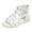 White, variant on Gubotare Sandals Girl Girls White Sandals Cute Open Breathable Summer Shoes with Rubber Sole (Black,9)