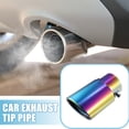 thumbnail image 2 of Unique Bargains Exhaust Tip Pipe Straight Shaped Applicable Diameter 2.44" Tailpipe Bolt-On Metal Multicolor, 2 of 7