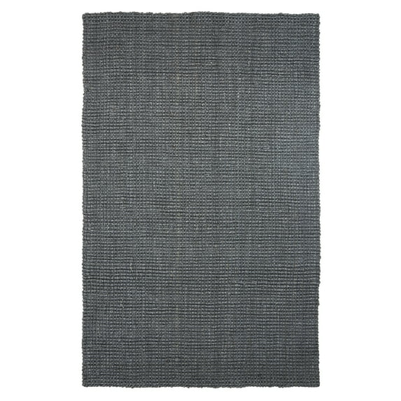 Kula Collection Hand Woven Jute Rug(4'x6')- Charcoal