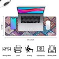 thumbnail image 5 of Long Mouse Pads for Desk,Multicolor Ethnic Mandala Pattern Desk Mats on Top Of Desks, Desk Mouse Pad Extra Large with 3mm Non-Slip Base and Stitched Edge for Gaming,Office,Work,Home 31.5"x11.8", 5 of 6