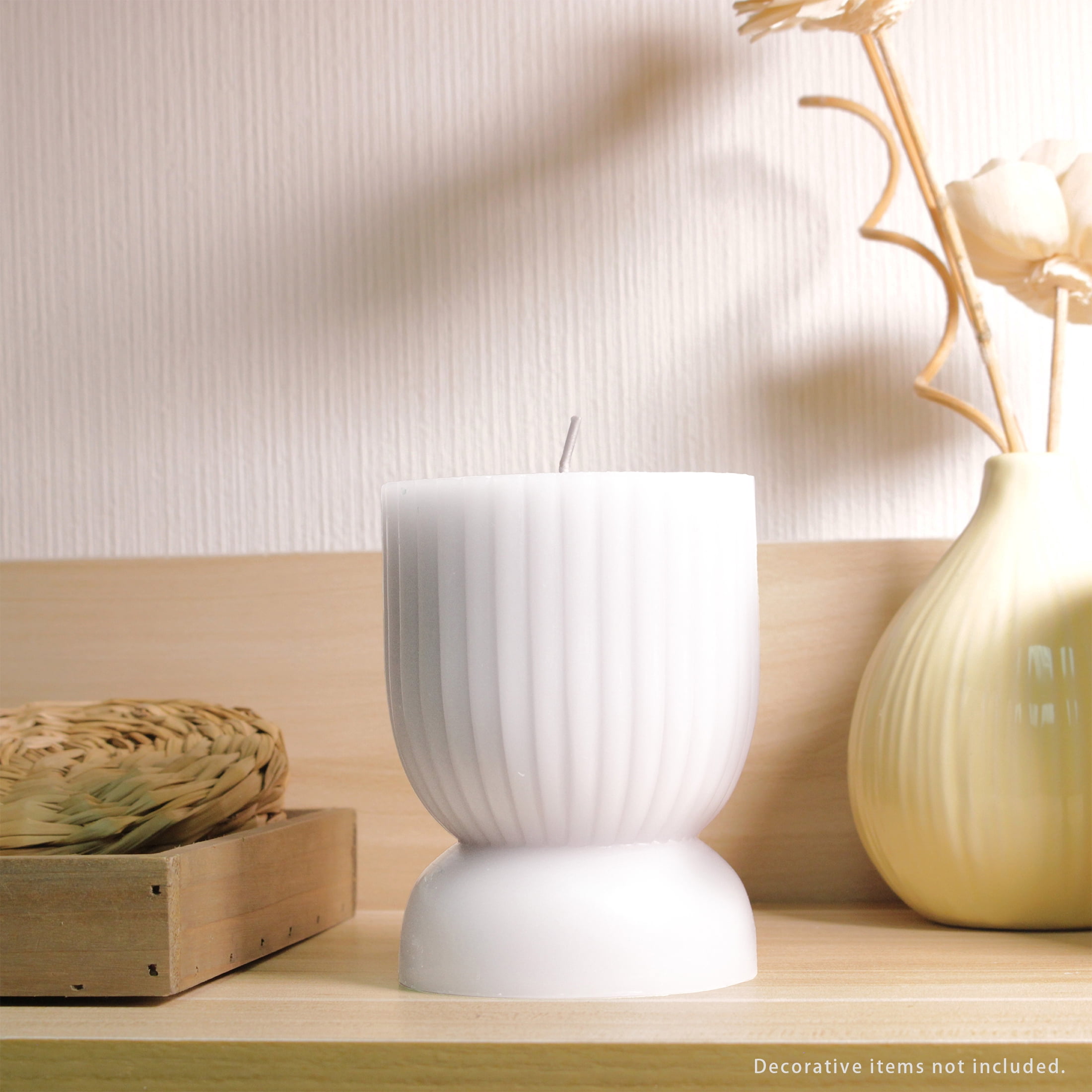 (2 pack) Better Homes & Gardens Unscented Pillar Candles, 3-Pack, 3x5 Inches, 3x4 Inches, White