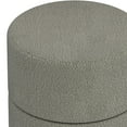 thumbnail image 5 of Inspire Modern Boucle Fabric Round Ottoman Grey, 5 of 6