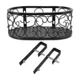 thumbnail image 1 of Estante de metal para flores, decoración de balcón, maceta de hierro, soporte colgante para flores suculentas, para alféizar de ventana, jardín, barandillas de 2,5 cm, 30 x 20 x 12 cm, 1 of 14