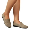 thumbnail image 3 of Sngxgn Flats Dress Shoes Comfortable Slip on Walking Flats(Brown,42), 3 of 8
