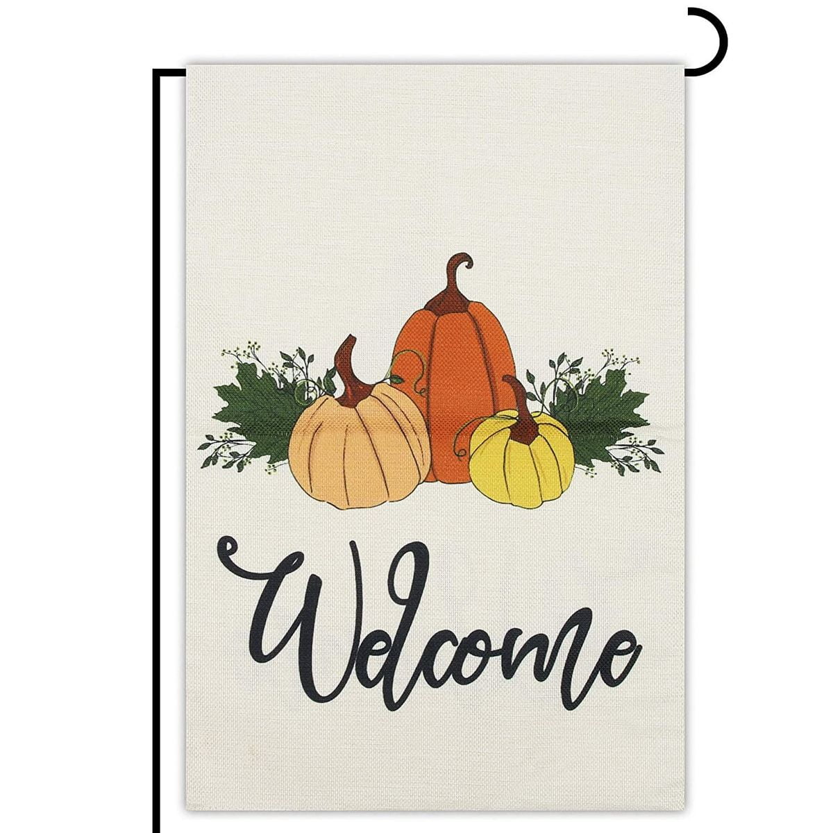Small House/ Garden Flag 12.5" x 18” Pumpkin Print Both Sides Welcome Fall 