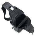 thumbnail image 6 of Men's Leather Sling Bag Waterproof Crossbody Pack Chest Shoulder Backpack for Hiking Cycling Mountaineering Travelling, 6 of 7