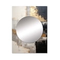 thumbnail image 2 of Designart "Gold Pottery In Gray Minimalism I" Abstract Spirals Mirror Wall Decor - Modern Grey Abstract Large Mirror For Wall Art Decor - 40" x 30" Inch, 2 of 5