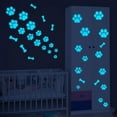 thumbnail image 6 of Neasyth Glow in The Dark Dog Paw Print Kit Wall Decals, Dog Paw Bone Wall Stickers Animal Footprint Decal for Kids Bedroom, 6 of 7