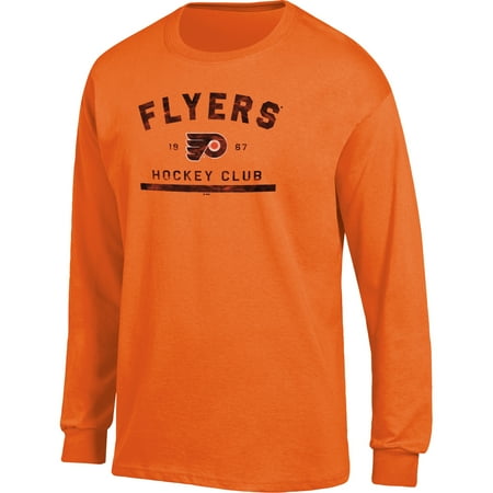 Philadelphia Flyers Bag - Men's Orange Philadelphia Flyers Spine Hit Long Sleeve T-Shirt