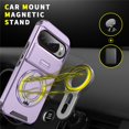 thumbnail image 2 of for Google Pixel 10/10 Pro/11/11 Pro, Military Grade Shockproof Bumper Rugged Rotating Stand Ring Holder Anti-Scratch Magnetic Cover Compatible with Car Mount Case,Purple, 2 of 10
