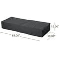 thumbnail image 2 of 79'' Double Outdoor Chaise Lounge Set with Waterproof Covers - Perfect for Patio, Beach, and Poolside Relaxation,(1pc Black), 2 of 8
