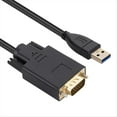 thumbnail image 2 of Cable USB 3.0 A VGA de 1,8 M (1080P) Conversor USB 3.0 Macho A VGA Macho para Portátil, Proyector de Vídeo Externo UHD., 2 of 5