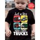 thumbnail image 1 of Boys' 100% Cotton Truck Print T-Shirt - "Just a Boy Who Loves Trucks" Design, Casual Summer Tee for Youngsters Machine Washable Short Sleeve Round Neck Breathable Youngsters's Shirt Truck Graphic, 1 of 6