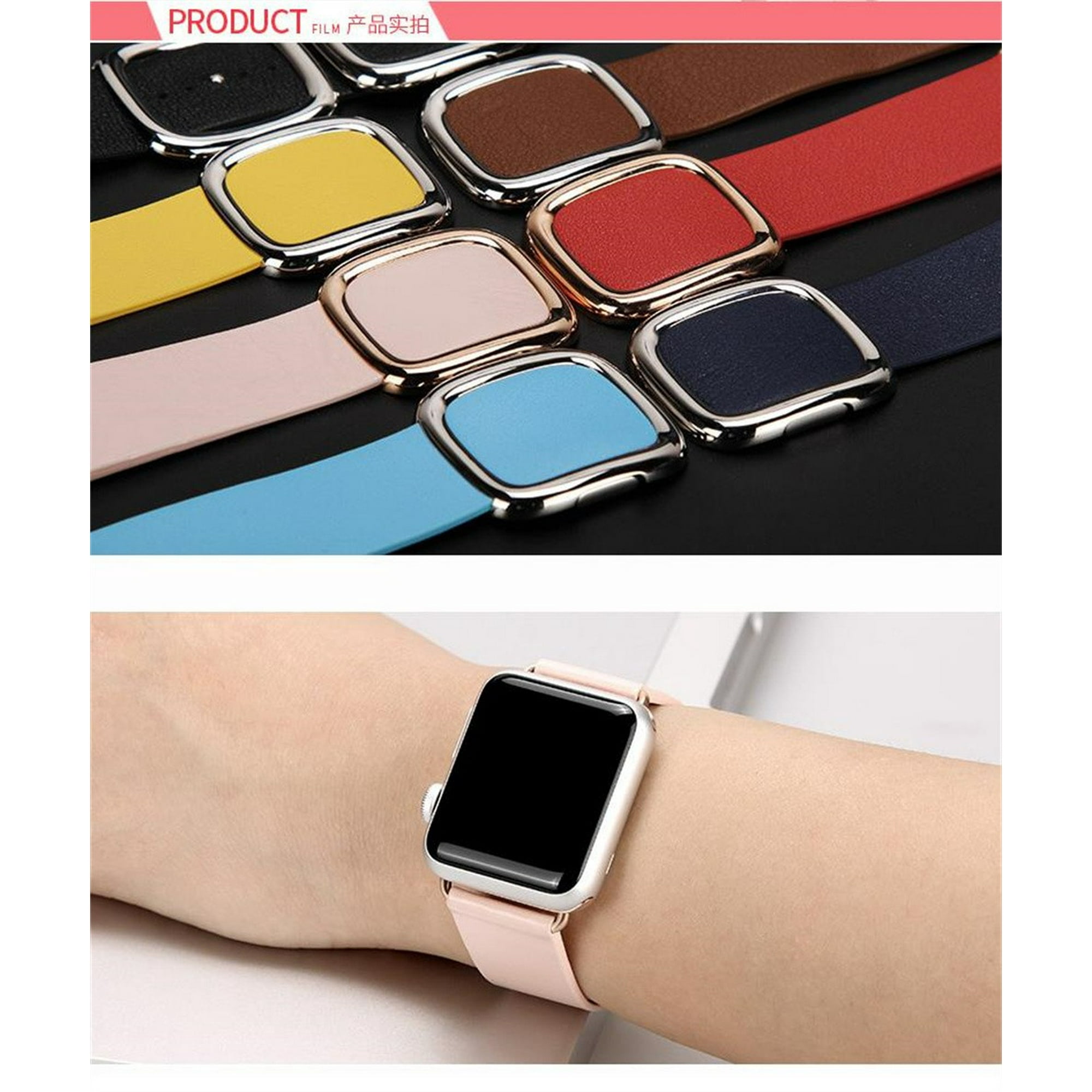 Leixiuer Modern Buckle Strap For Apple Watch Bands 44mm 45mm 41mm 40m 42mm 38mm Correa Leather Bracelet Iwatch Series 7 5 4 3 6 Se 2 Other 38mm 40mm 4