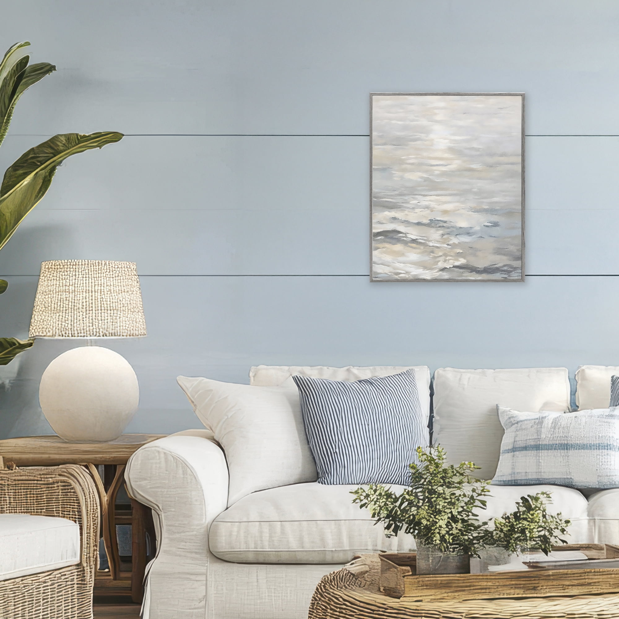 Stupell Industries Shallow Reflections Morning Light Gray Framed Giclee Art, design by Riley B