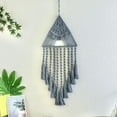 thumbnail image 2 of Tapiz de de macramé tejido de bohemio para colgar pared hecho gris Gloria Atrapasueños de macramé, 2 of 7