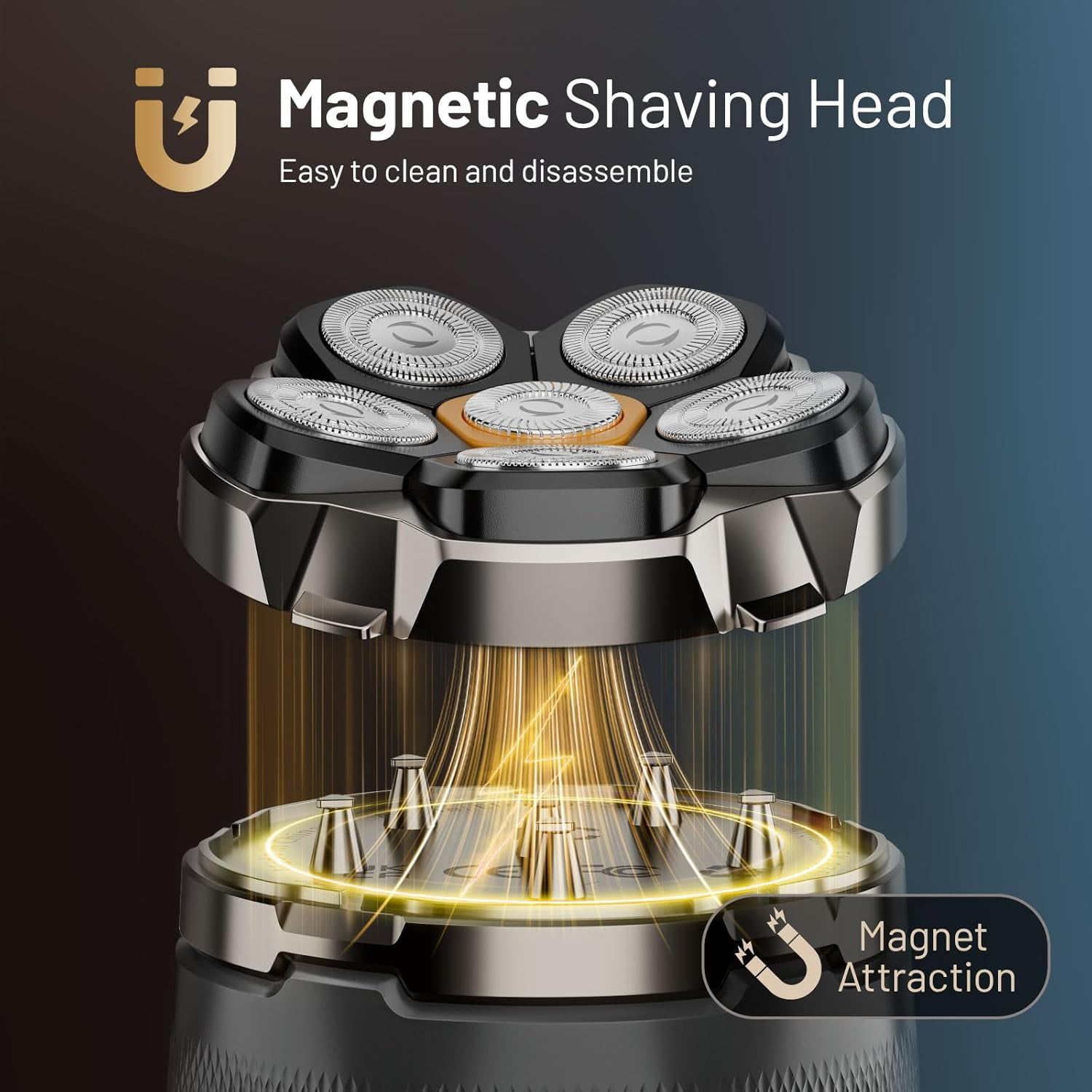 脱毛・除毛 POGGYTHEMAN Gold Shaver UNITEDARROWSSONS prozing Head Shaver for Bald Men, Magnetic Electric Razor, IPX7