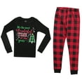 thumbnail image 4 of #followme Family Pajamas Cotton Kids Pajama Set 34543-14-16 (14-16, Red Black - Wonderful Time of Year), 4 of 5