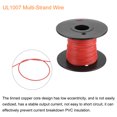 thumbnail image 4 of Uxcell 2 Count Wire Polyvinyl Chloride Hookup Wire, Copper Wire with Spool for Internal Connecting Wire Red 26AWG,30m, 4 of 7