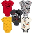 thumbnail image 1 of Body Disney Mickey Mouse para recién nacidos y niños, paquete de 5, 1 of 7