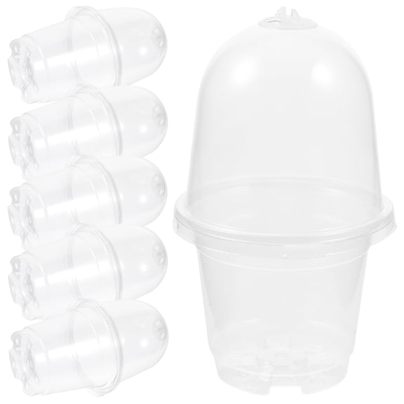 UPOUART 15Pcs Nursery Pots with Humidity Dome for Succulent Bonsai 6.1x3.6x3.6in