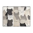 thumbnail image 5 of Yayeee Area Rugs for Living Room 5.2'x4' Non Slip Washable Bedroom Floor Carpet, Beige Cute Cats, 5 of 5
