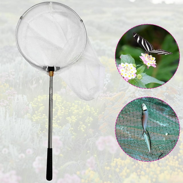 Colaxi Fishing Net Extendable for Kids Adults Landing Net for Pool Silver POle