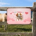 thumbnail image 2 of Happy Valentine's Day Brittany Spaniel holding flowers Horizontal Metal Aluminum Sign Brittany Dog Lover Gifts Idea Wall Art Home Decor - 3005, 2 of 5