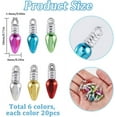 thumbnail image 2 of Mini Christmas Light Bulb Charms Bulbs Beads for Jewelry Making Charms, 2 of 9