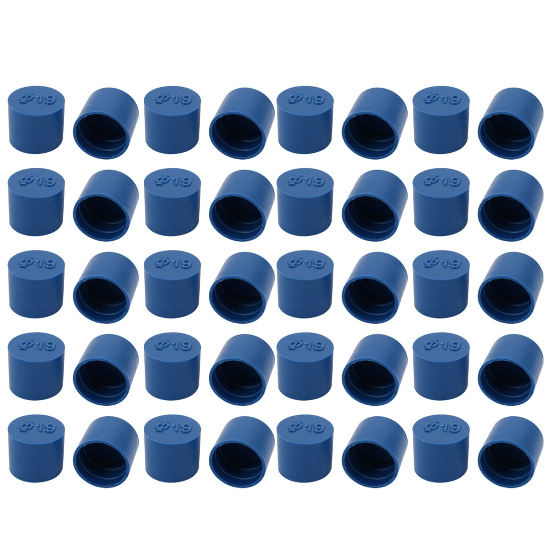 40pcs 19mm Inner Dia PE Plastic End Cap Bolt Thread Protector Tube