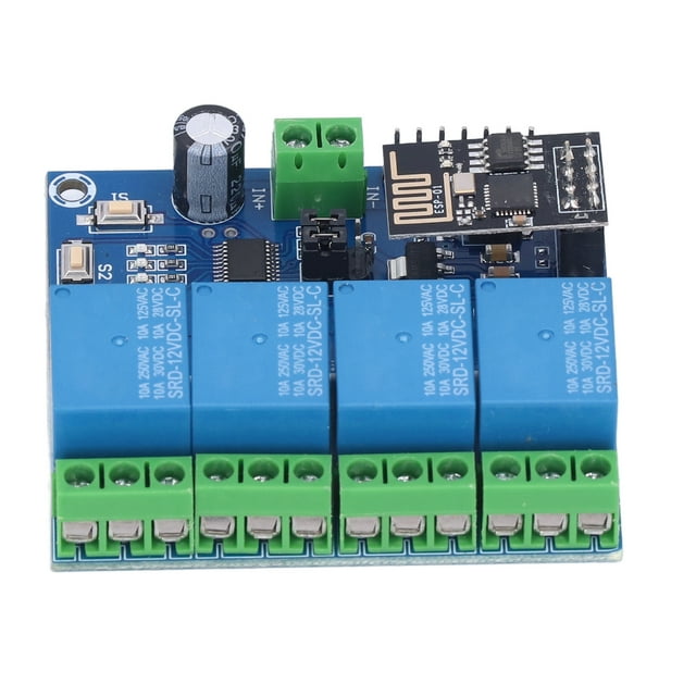 WIFI Relay Module Smart Home Accessories with ESP 01 WIFI Module and Microprocessor for Smartphone Wireless Control and Home Automation