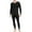 Black, variant on Wlynlyn Mens Thermal Underwear Set 2 Piece Pjs Outfits Casual Warm Soft Long Johns Winter Base Layer Tops Bottoms