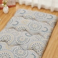 thumbnail image 6 of Twin/Full Size Floral Pattern Japanese Futon Mattress for Adults, Comfty Futon Mattress for Guest Room Kids Room, Sleeping Mattress for Floor Roll Up Camping Mattress, Camping Travel, Disc Flower, 6 of 9