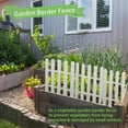 thumbnail image 6 of FAMTKT White Plastic Garden Fence Picket Fence Edgings for Lawns Flowerbeds Plant Borders Decorative Yard Stakes Fencing, 6 of 7