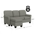 thumbnail image 2 of Hillsdale Furniture Upholstered Reversable Sectional Chaise Gray Fabric, 2 of 19