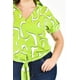 thumbnail image 4 of Blusa fresca con moño Roman Fashion /Tallas Extras, 1819 (Lima) verde lima 38, 4 of 6