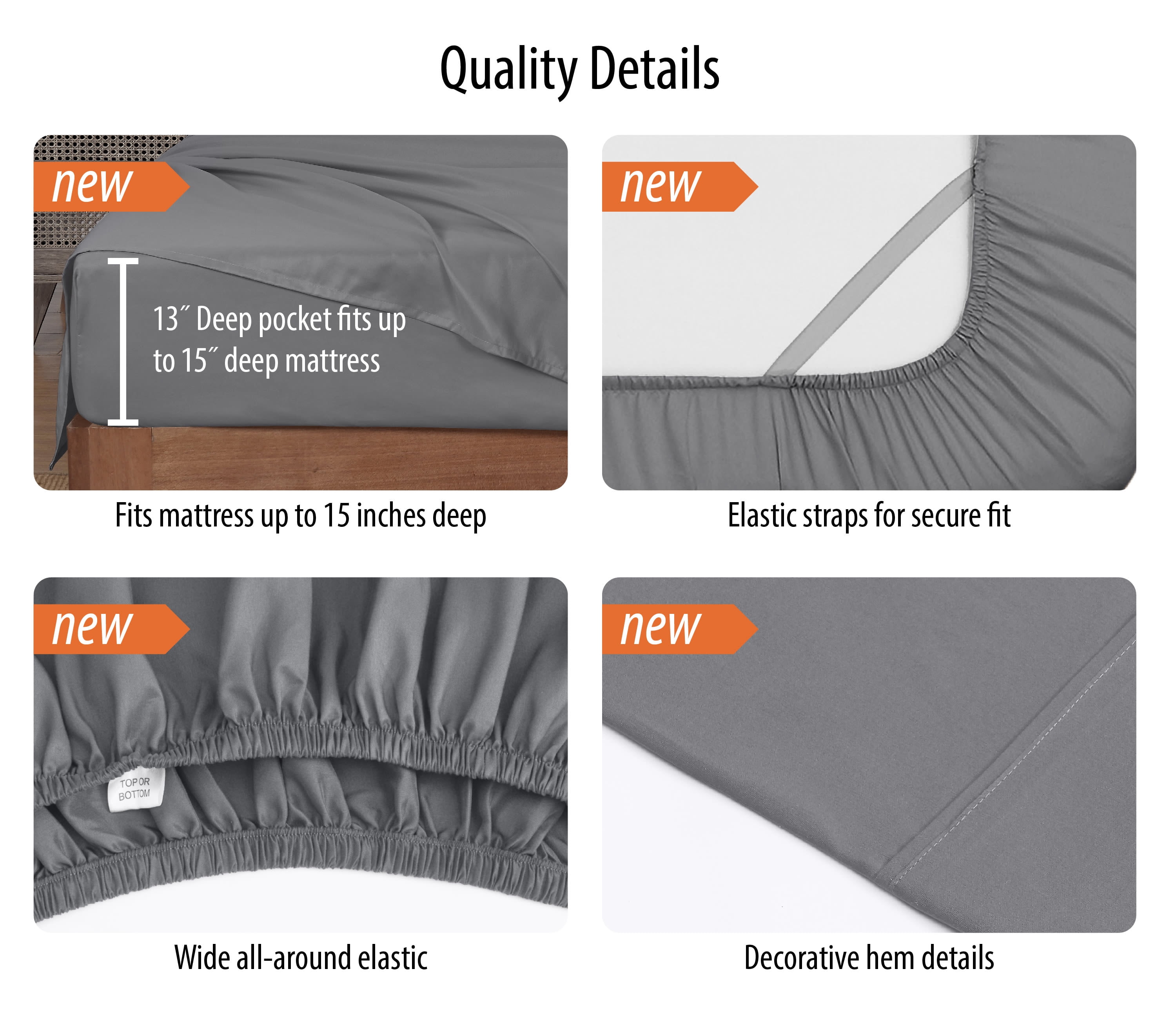 Mainstays Super Soft Brushed Microfiber Bed Sheet Set, Green Sage Embossed Stripe, King, 4 Piece
