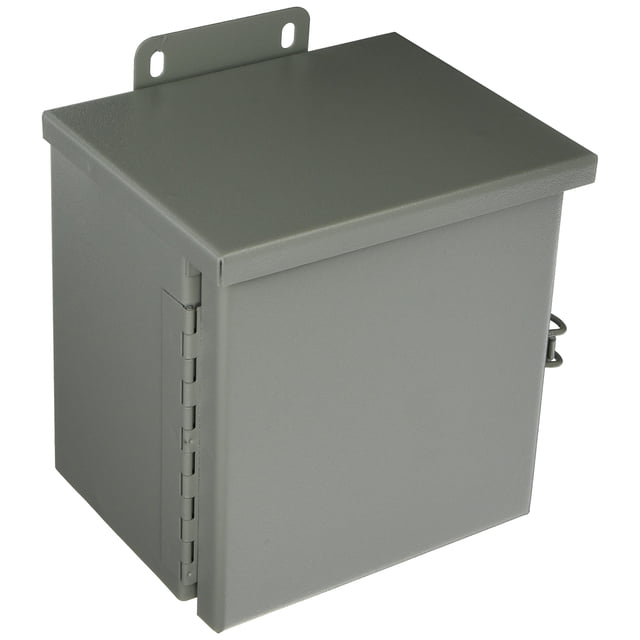 Wiegmann RHC080806 RHC-Series NEMA 3R Rainproof Hinge Cover Wall-Mount Enclosure, Carbon Steel, Small, 8" x 8" x 6"
