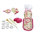 thumbnail image 1 of 15Pcs Chef Set Kitchen Cooking Baking Kits Dress Up Role Play Toys For Childrens Educational Fun, 1 of 5