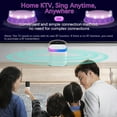thumbnail image 3 of Eccomum Mini Karaoke Machine, Portable Bluetooth Speaker with 2 Wireless Microphones and LED Lights Karaoke Gifts for Adults Kids Birthday Home Party, Pink, 3 of 10