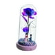thumbnail image 2 of Adorno de escritorio con rosa iluminada en una cúpula de cristal para cumpleaños, San Valentín, aniversario Púrpura, 2 of 9