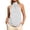 White, variant on Bmisegm Women's Tank Tops Sleeveless Neck Tie Strap Camisole High Neck Pleated Solid Color Casual Summer Tops for Women Army Green S